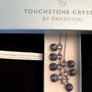 Touchstone Crystal Duchess Necklace and Earrings; set.